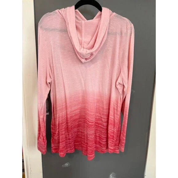 Torrid size 2 pink tie dye ombré hoodie sweatshirt - Picture 4 of 5